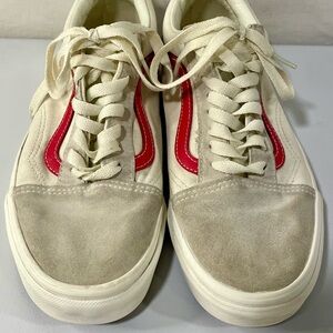 Vans Old Skool Style 36 Marshmallow Colorway W/ Red Stripe US Men 8 Women 9.5